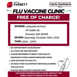 Flier, clip art of a vaccine needle